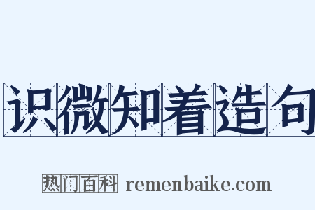识微知着造句是什么意思的图片